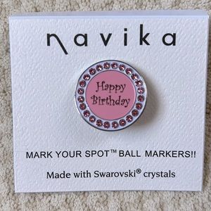 🎂NWT Navika Swarovski Crystal golf ball marker🎂